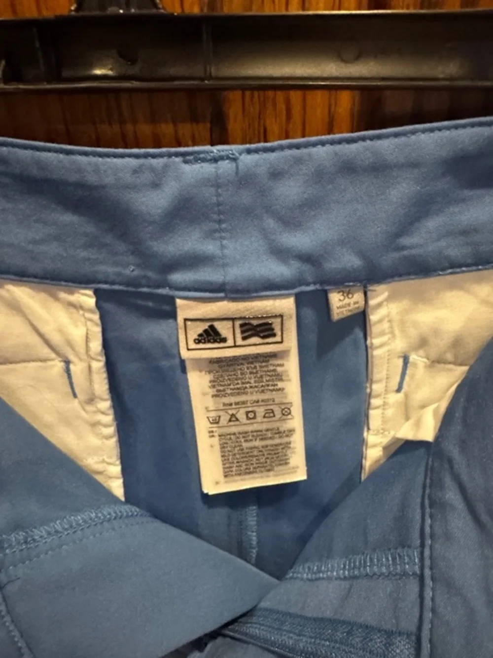 adidas Light Blue Athletic Golf Shorts